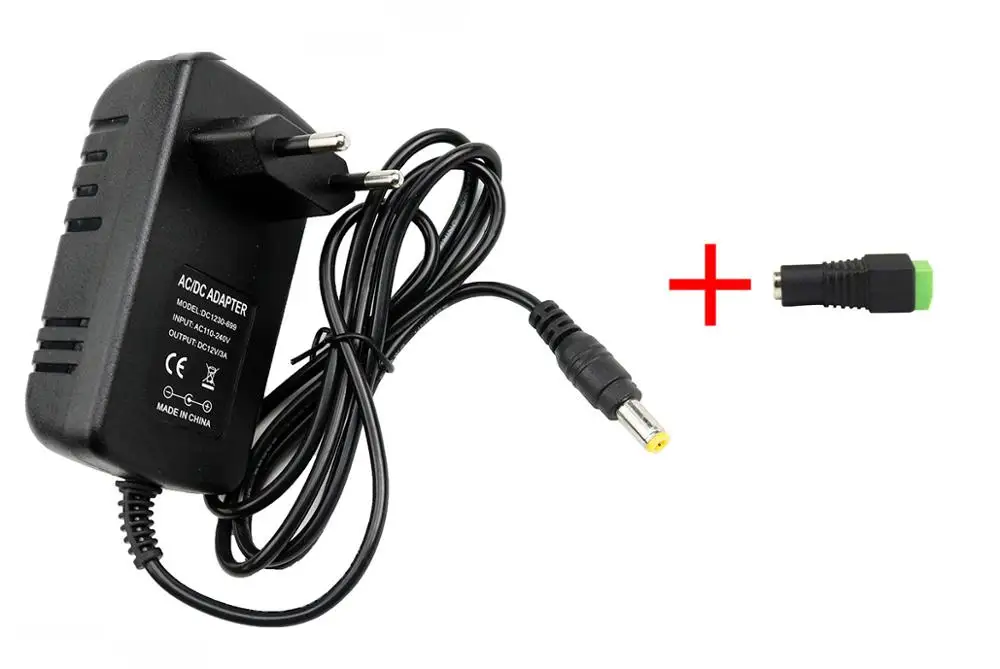 Лучшее качество питания DC12V 1A 2A 3A 4A 6A 8A светодиодный драйвер 12 В 12 вольт адаптер Трансформаторы освещения 110 В 220 В 220 ил - Цвет: Power and Connection