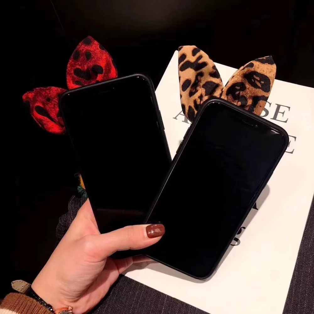 Zxtrby Леопардовый принт Телефон чехол для iPhone 6 S 7 8 Plus X XR XS Max Мягкий ТПУ кролик DIY