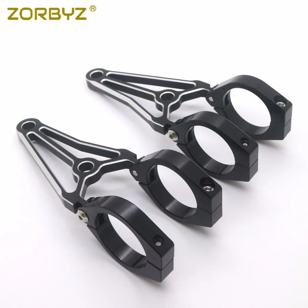 Черное крепление для фар мотоцикла ZORBYZ 41 мм CNC кронштейн вилка поворотные Хомуты