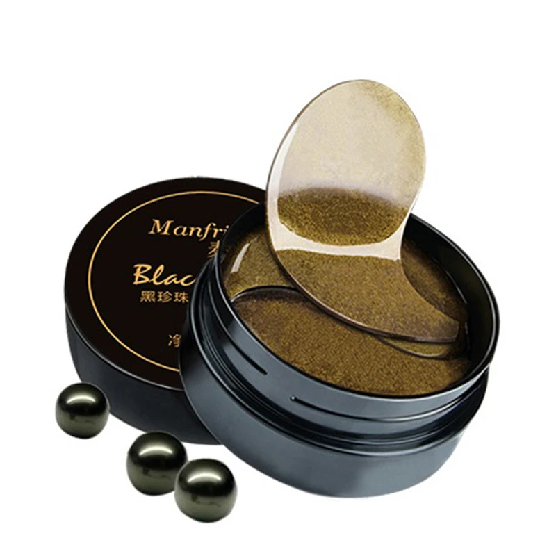 Маски для глаз макияж основа массаж черный жемчуг коллаген против морщин повязка