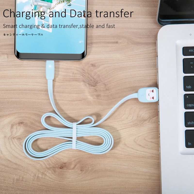 Ярких цветов с героями мультфильмов симпатичный USB Тип C кабель USAMS зарядный