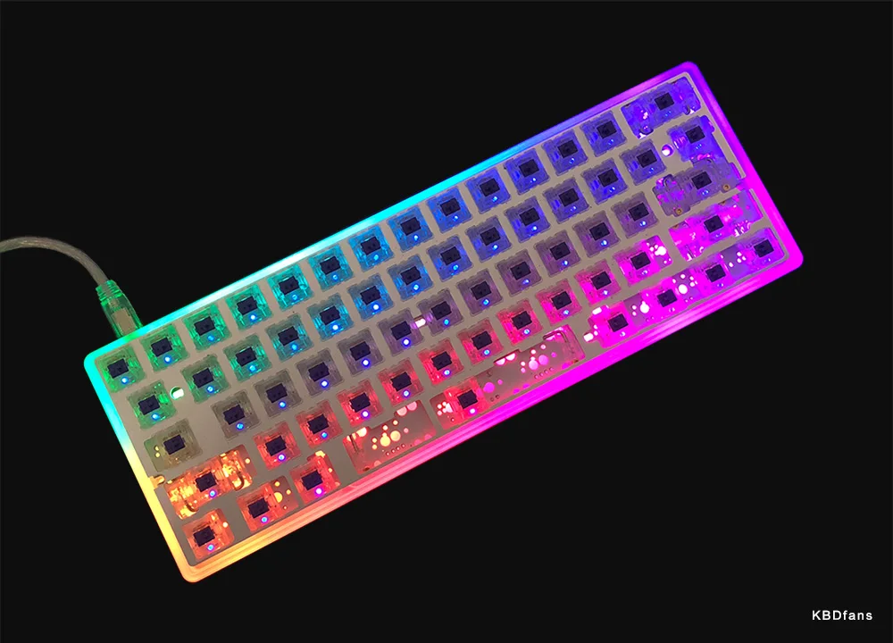 KBDfans Новое поступление dz60 чехол Акриловые ЧПУ чехол молоко чехол PCB Costar пластины для 60% GH60 мини механическая клавиатура