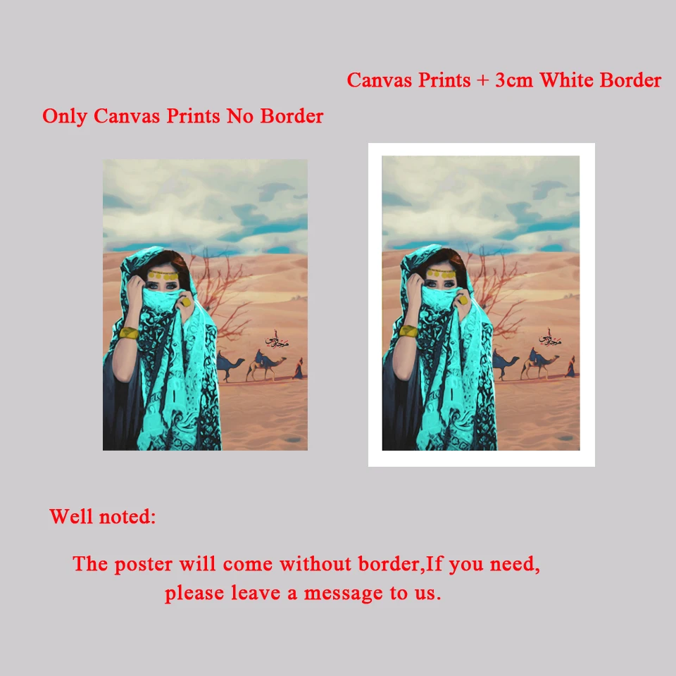 Искусство на стену в арабском стиле для женщин картины виде исламанской девушки