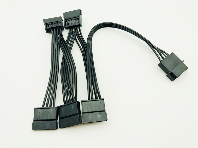4 контактный 18AWG провод для жесткого диска IDE Molex на 5 портовый 15 SATA кабель питания