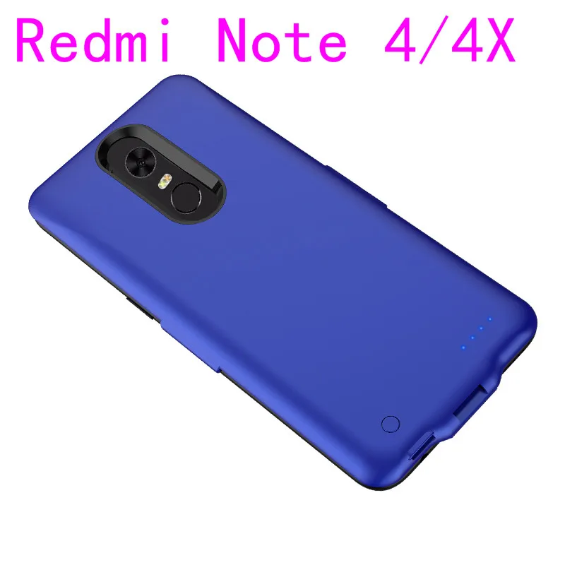Тонкий ударопрочный чехол для батареи для Xiaomi Redmi 5 Plus, внешний аккумулятор, чехол для Xiaomi Redmi Note 4 4X Pro, чехол для зарядного устройства, задняя крышка - Цвет: Redmi Note4-Blue