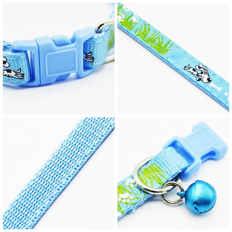 Cute Dog Collar with Bell for Small Dogs Cats Adjustable Breakaway Basic Pet Collars in Cat Leads Puppy Chihuahua MP0069 | Дом и сад