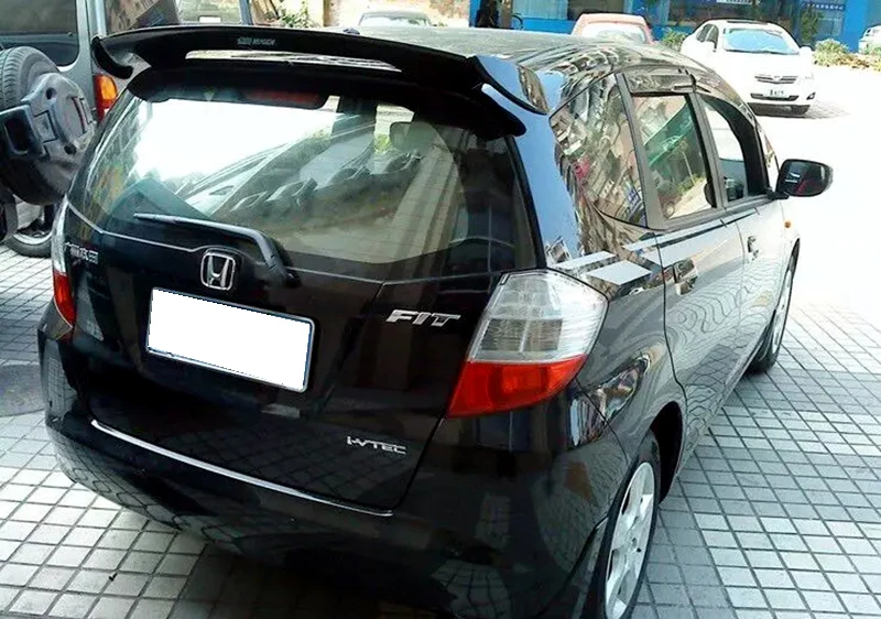 Высококачественный ABS материал для Honda Jazz Fit спойлер заднего крыла грунтовка цвет задний спойлер для Honda Fit спойлер WX 2008-2013