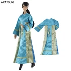 Синее длинное платье для куклы Барби одежда наряды платье для кукольного домика Барби 16 Одежда для куклы 1:6 аксессуары для кукол детская игрушка