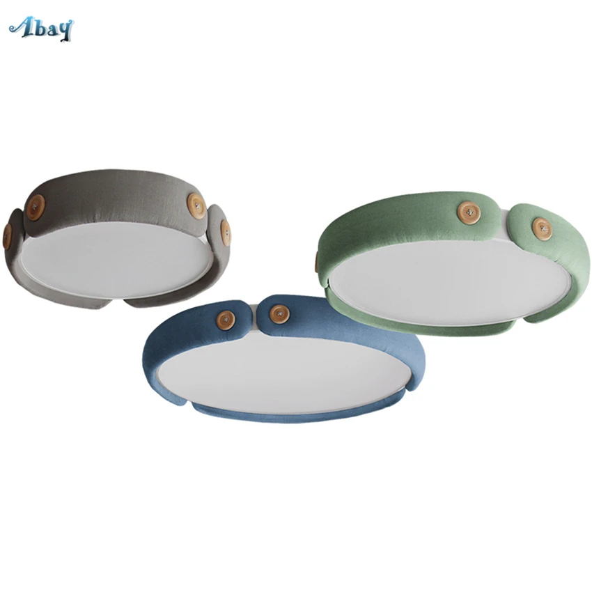 Designer Nordic Circular Fabric Ceiling Lights Living Room Modern Bedroom Round Sofa Kitchen Lamps Lighting De Fixtures | Лампы и