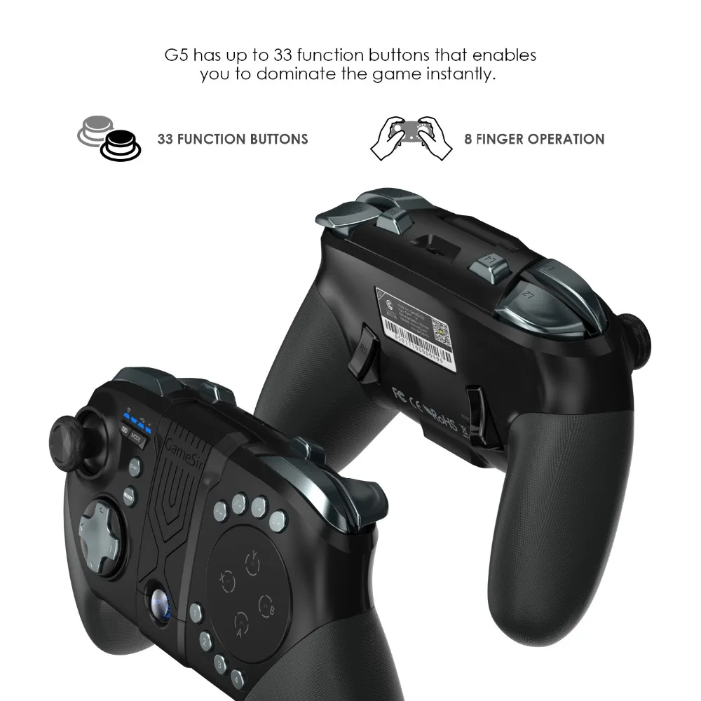 GameSir G5 Bluetooth геймпад Pubg мобильный игровой контроллер беспроводной трекпад