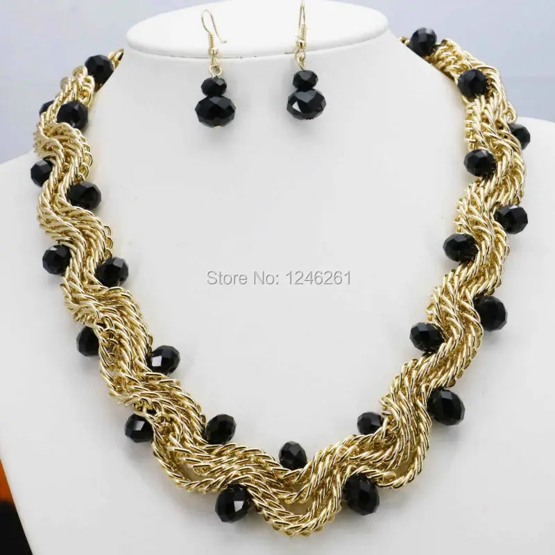 Горячая Распродажа украшения цепочка стеклянные хрустальные бусы ожерелья и