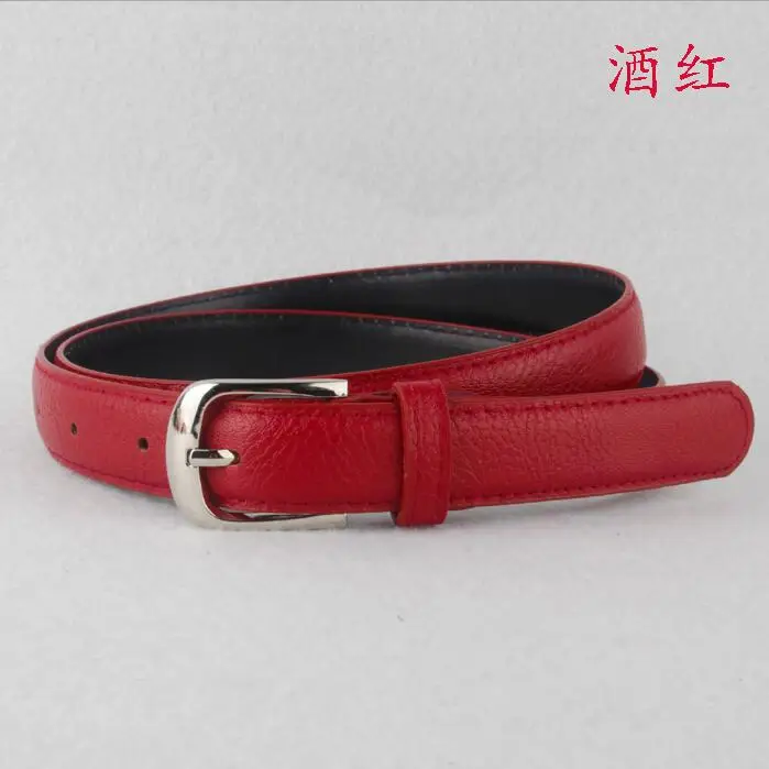 Лидер продаж модный брендовый красный черный кожаный женский ремень широкие