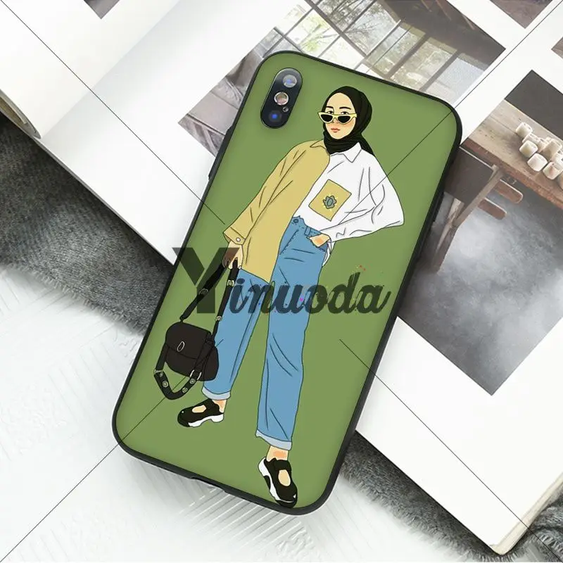 Yiuoda Модный мусульманский чехол для девочек iPhone X XS MAX 6 6S 7 7plus 8 8Plus 5 5S