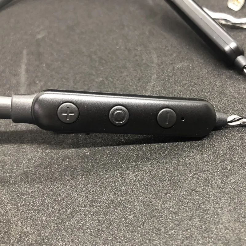 PIZEN Шейным Bluetooth беспроводной адаптер APTX AAC 2PIN MMCX 4 ядра смешанный OCC посеребренный кабель микрофон для KZ Shure TF10 W4R IE80