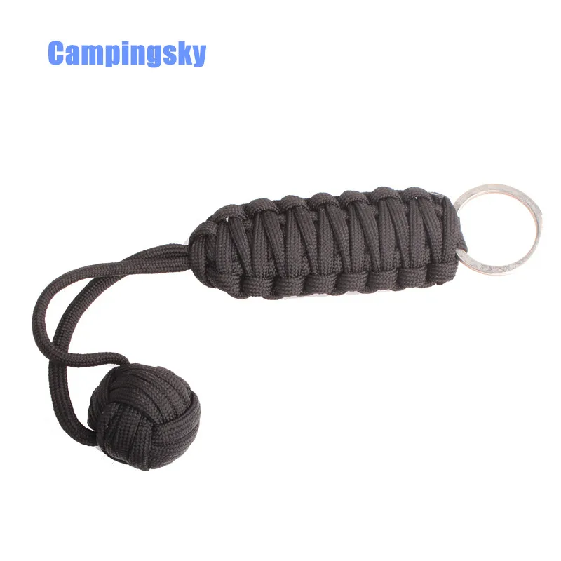CAMPINGSKY Самозащита шнурок обезьяна кулак THUMPER брелок для ключей Паракорд " подшипник Паракорд