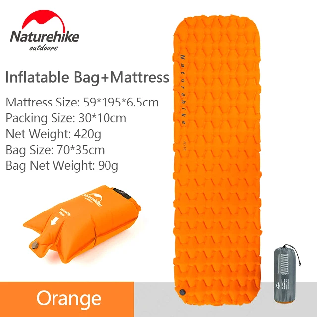 1p with inflate bag Naturehike 1-2 человек влагостойкая мягкая уличная, походная коврик пневмоподушка надувной матрас Сверхлегкий Палатка Коврик - Цвет: 1p with inflate bag