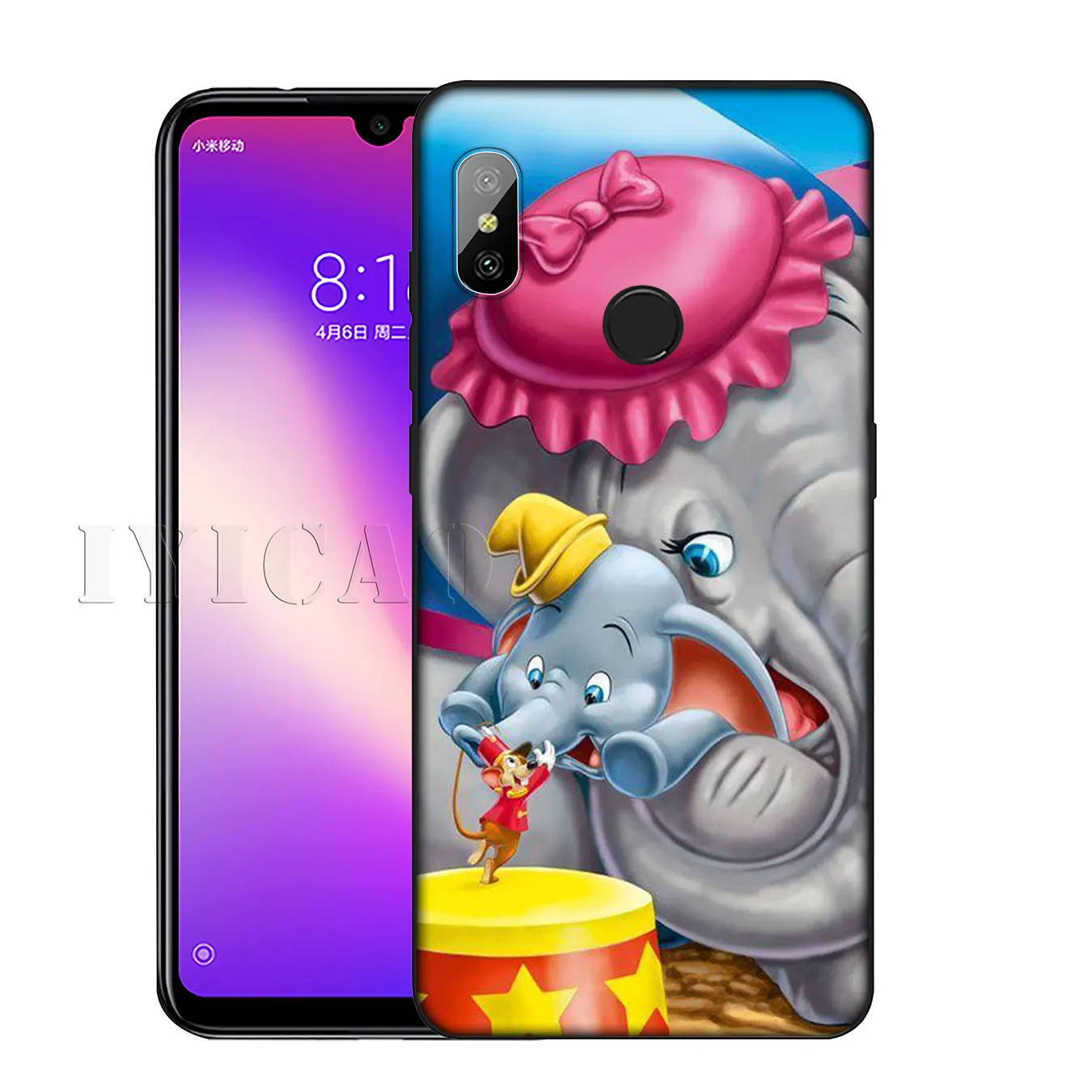 Мягкий силиконовый чехол для телефона IYICAO Dumbo с милым слоном аниме Xiaomi Redmi K30 K20 8A 7A