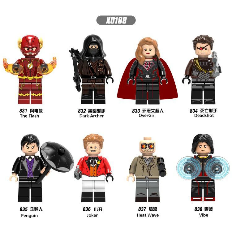 X0188 Marvel персонаж артефакт четыре Супермена флэш совместимые LegoINGls шутер Супермен
