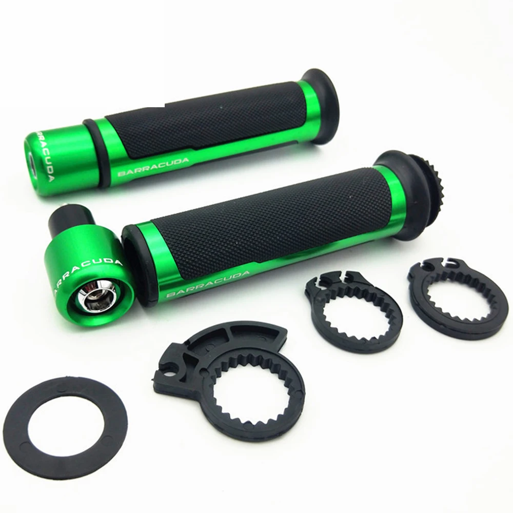 Green CNC 7/" 22 мм Кафе racer мотоциклетные ручки для Suzuki gsx s750 vstrom 650 burgman dl650v strom 650 dl 1000 - Цвет: Green