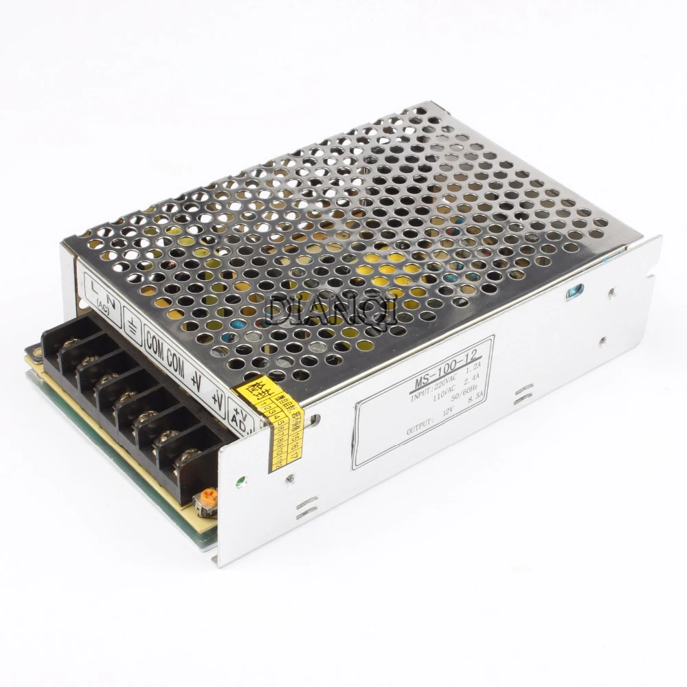 DIANQI источник питания 100 Вт 12 В 8.3A блок 15 в 24 36 48 мини размер din led ac dc конвертер MS 12|ac