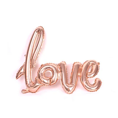 1pcs love Персиковый, розовый, золотой, Коралловый вечерние гирлянды для помолвки с воздушными шарами, розовое золото, украшение для детской вечеринки, свадьбы, дня рождения - Цвет: 1pcs love
