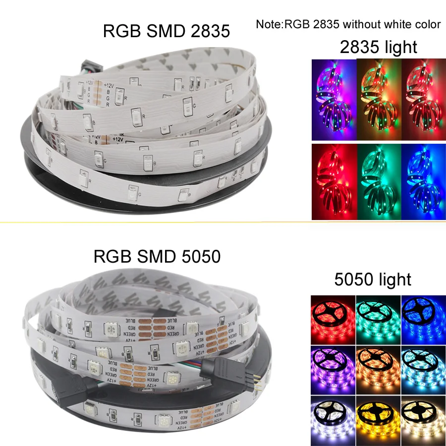 5 м 10 м гибкий светодиодный светильник RGB SMD 5050 2835 12 В постоянного тока для украшения дома светодиодный диодный светильник tiras+ комплект светодиодных лент с вилкой европейского стандарта