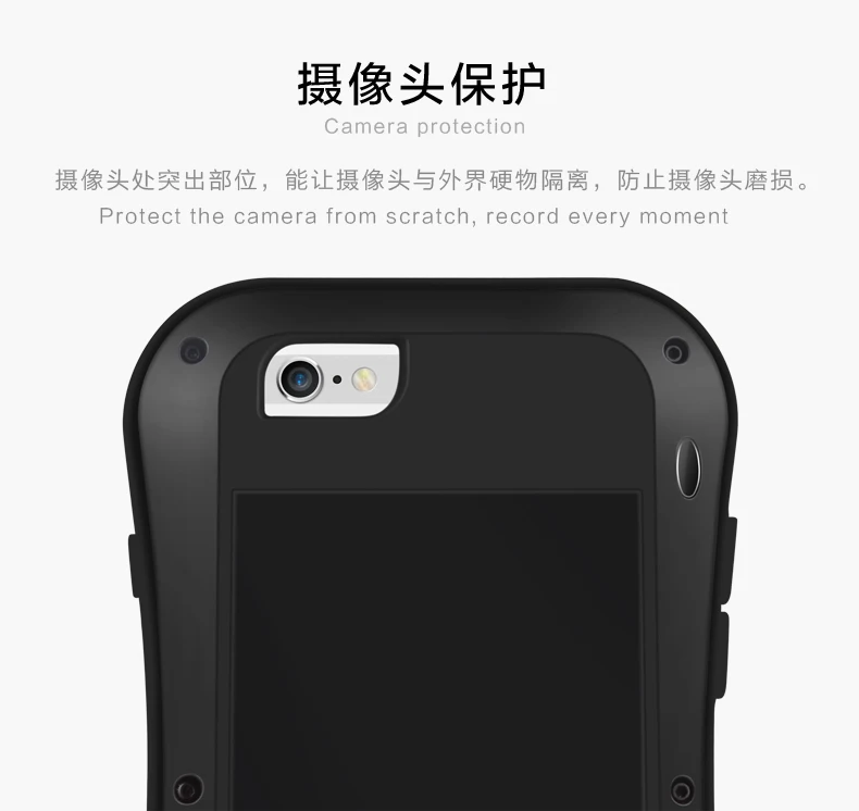 Gorilla glass) LOVE MEI Armor чехол для iPhone 6 6s 6 Plus металлический алюминиевый чехол для iPhone 6s Plus 6 Plus защита от воды/ударов/дождя
