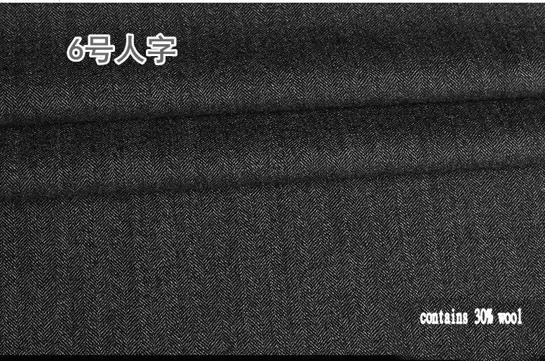 NO6 Herringbone Высокое качество камвольной саржевой классический костюм ткань брюки T/мужские/Мужские R шерсть одежда 1 м - Цвет: NO6 Herringbone