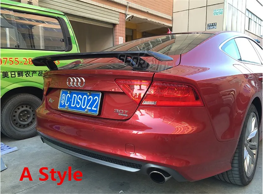 Авто спойлер из углеродного волокна для Audi A7 S7 RS7 2012.2013.2014.2015.2016.2017 Высокое
