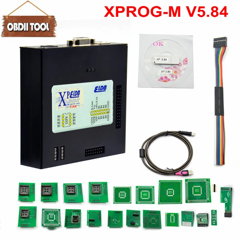 XPROG V5.55 V5.84 USB ключ с полным адаптером XPROG-M лучше, чем XPROG V5.60/V5.0 X prog Metal Box