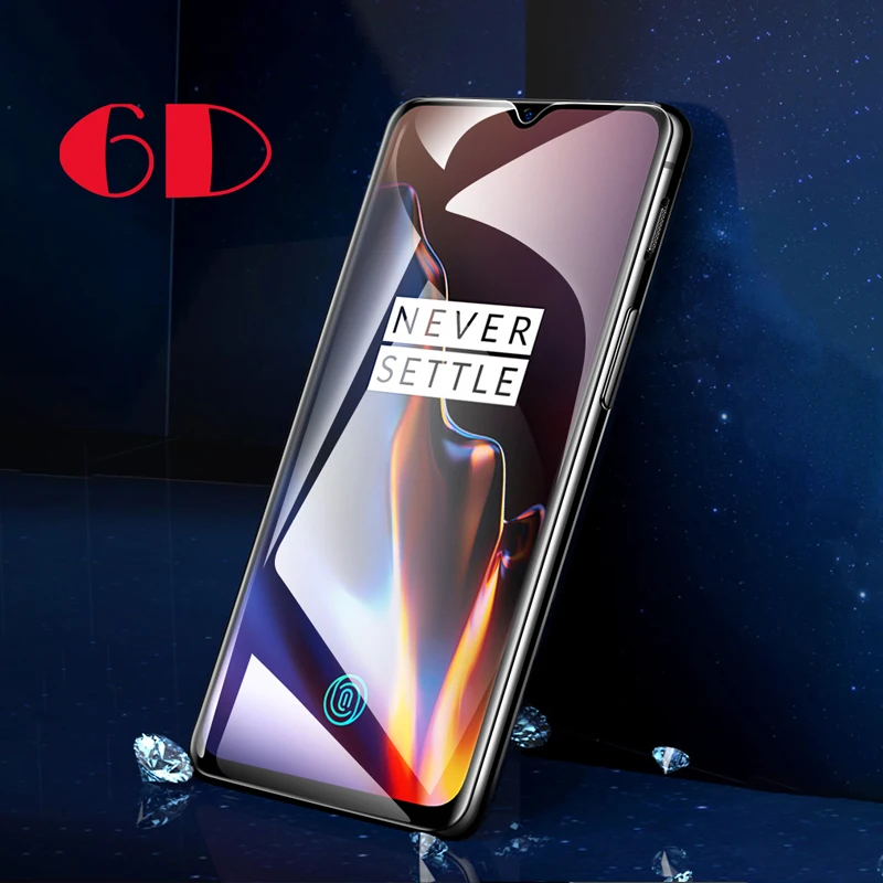 6D закаленное стекло для Oneplus 6T 5T Защитная пленка экрана 6 5 полное покрытие