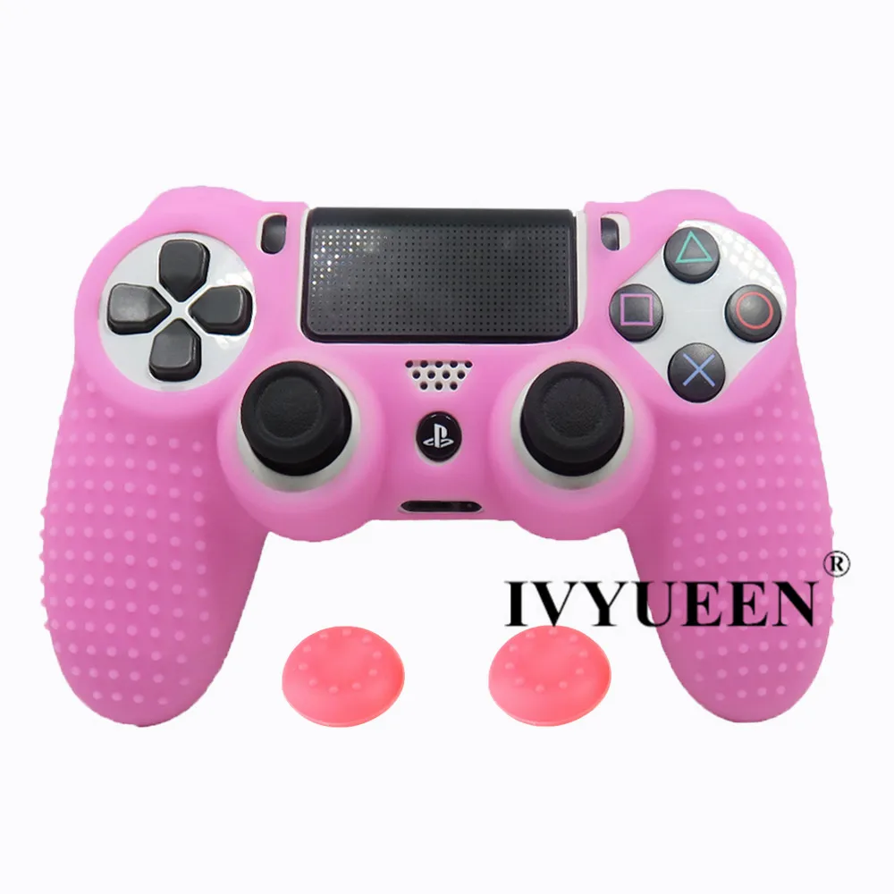 IVYUEEN для sony playstation 4 Dualshock 4 PS4 Pro Slim контроллер силиконовый чехол защитная кожа и аналоговые ручки