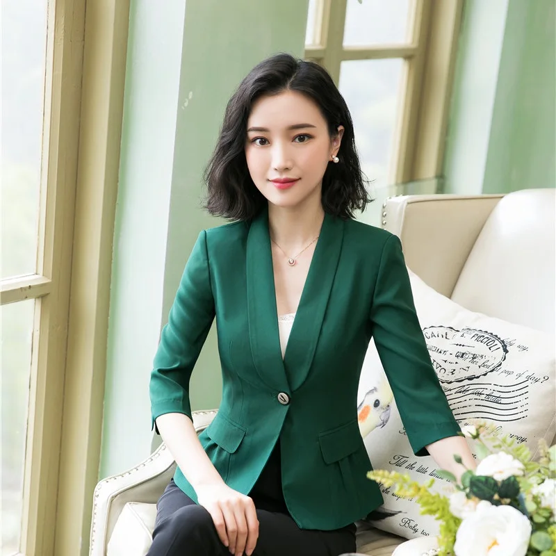 Деловые блейзеры и куртки с рукавом до локтя весна лето 2019 женские топы в офисном