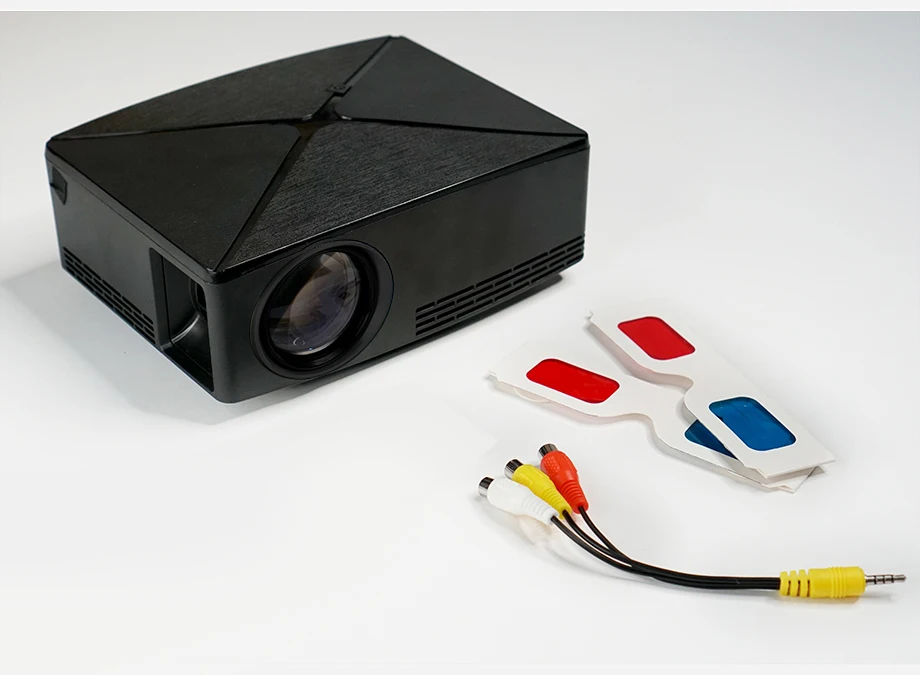 AUN Proyector C80 UP, разрешение 1280x720, 2200 люмен с Android wifi HD мультимедийный проектор для домашнего кинотеатра, дополнительный мини-проектор C80