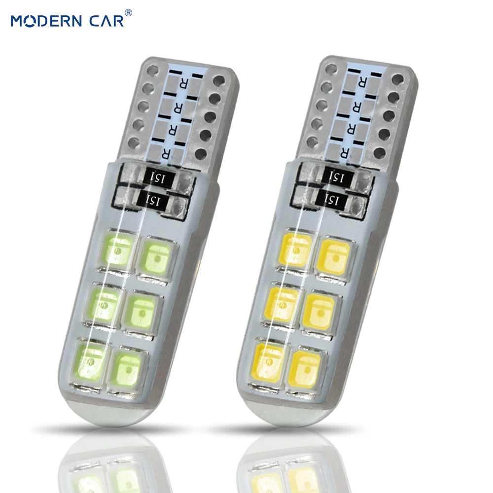Современный автомобильный фонарь 2 шт. W5W 2835 12SMD T10 светодиодный боковый Клин 194 168
