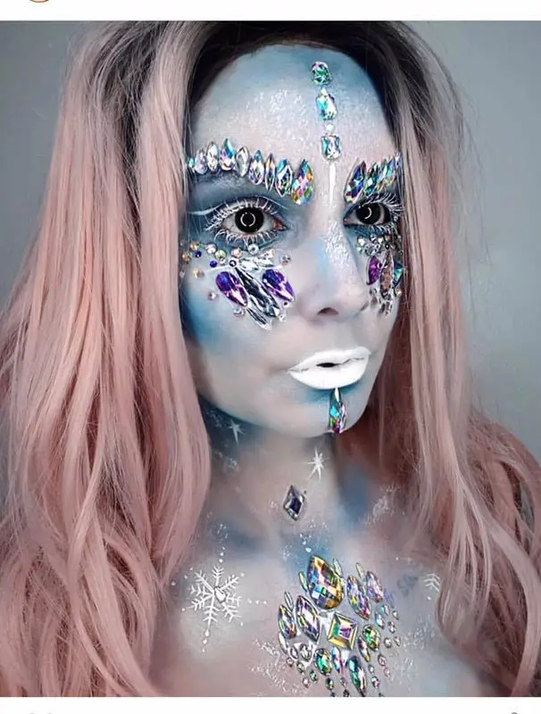 women Temporary Rhinestone Glitter Tattoo Stickers Face Jewels nightclub Party Makeup Flash Beauty Makeup Tools Body Jewels
