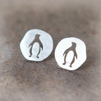 daisies 10pairslot cute animal shape penguin earring for women round cut out stud earrings statement jewelry boucles doreilles