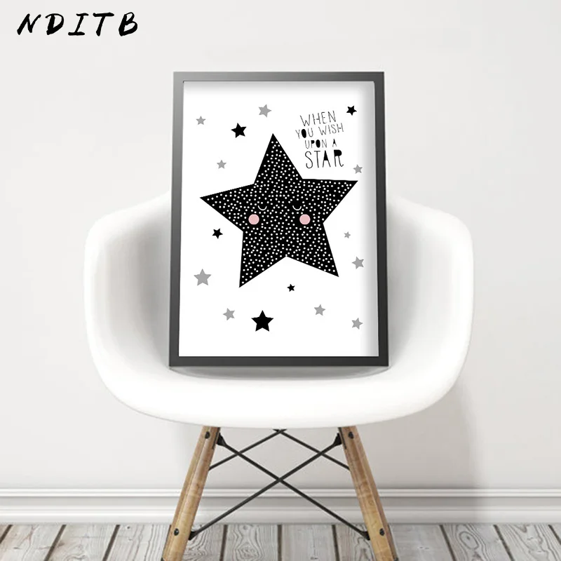 NDITB черно белый холст художественный постер с принтом цитатой Минималистичная