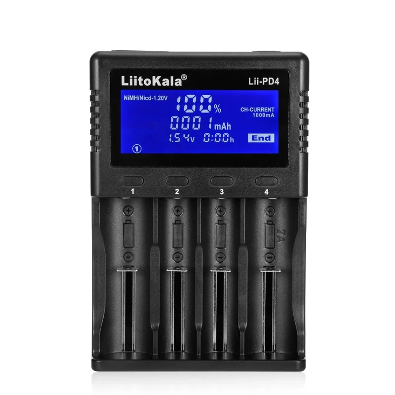 Liitokala Lii-PD4 lcd 3,7 V AA/AAA 18650 18350 26650 20700 18350 17500 16340 14500 10440 NiMH литиевая электронная сигарета зарядное устройство - Цвет: Lii-PD4