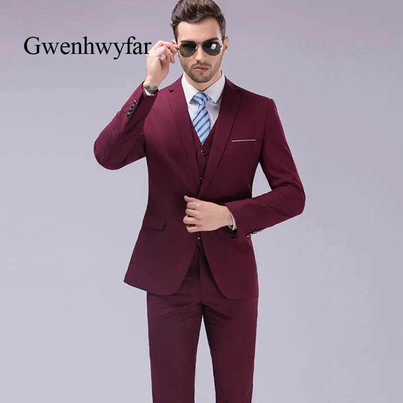 Gwenhwyfar 2018 смокинг жениха с заостренным воротником Белый/Черный/Фиолетовый