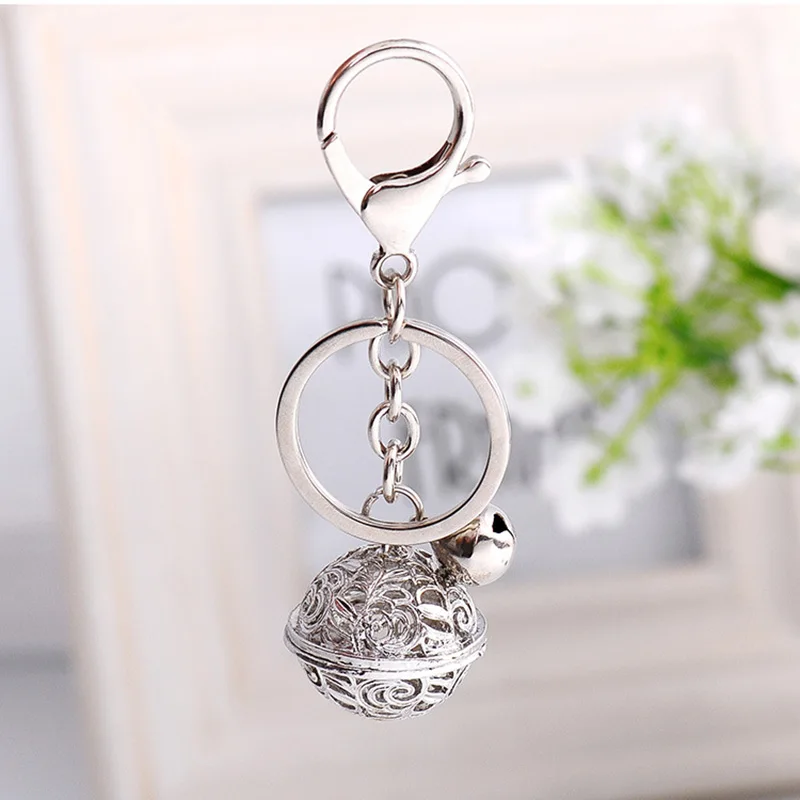 Винтаж полые Белл цепочка для ключей Мода Monchichi порте скрипичный ключ цинковый