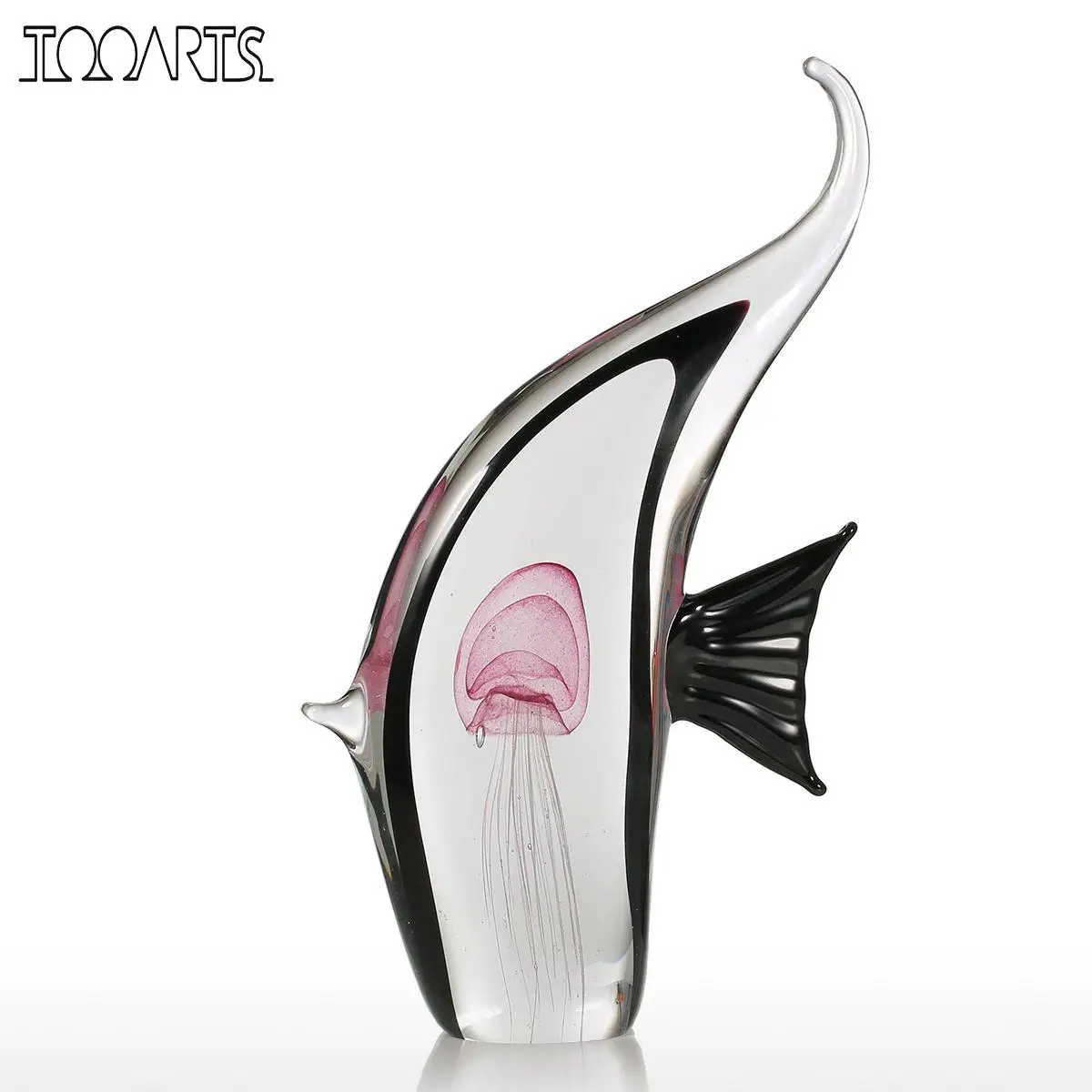 Tooarts слон рыба бытовой декор животное орнамент подарок стеклянное ремесло