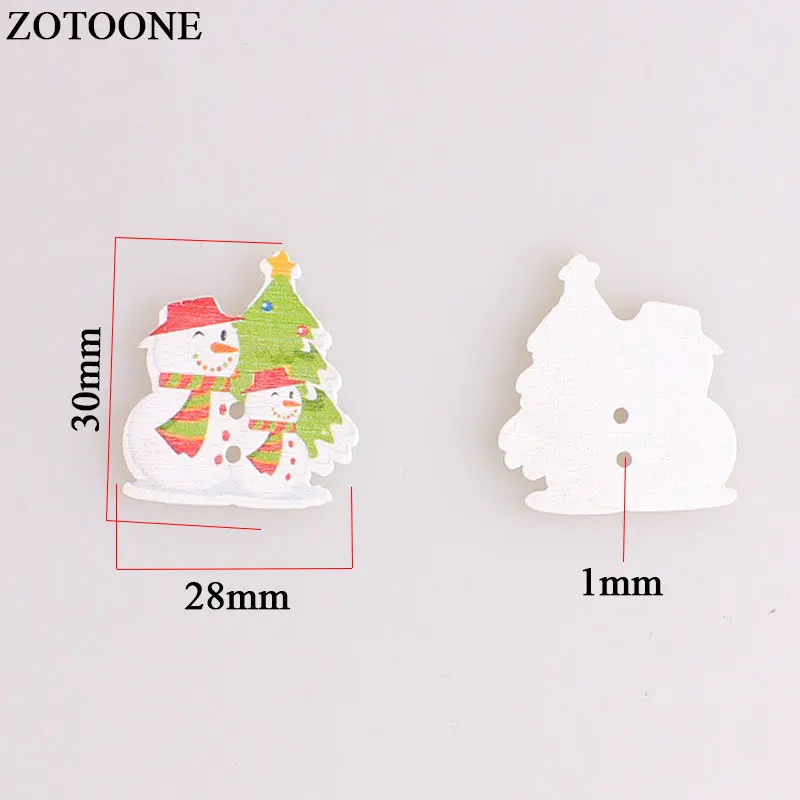 ZOTOONE елка и снеговик деревянные пуговицы для одежды DIY Скрапбукинг Рукоделие Ремесло Деревянные Пуговицы для шитья аксессуары E