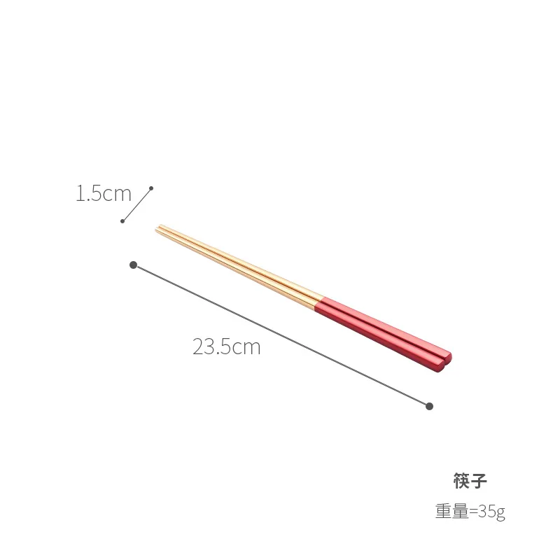 Gold Chopsticks Высокое качество красное золото столовая посуда столовые приборы, ложка, вилка нож Западный набор посуды для еды фото реквизиты для фона фотографии - Цвет: Gold Chopsticks