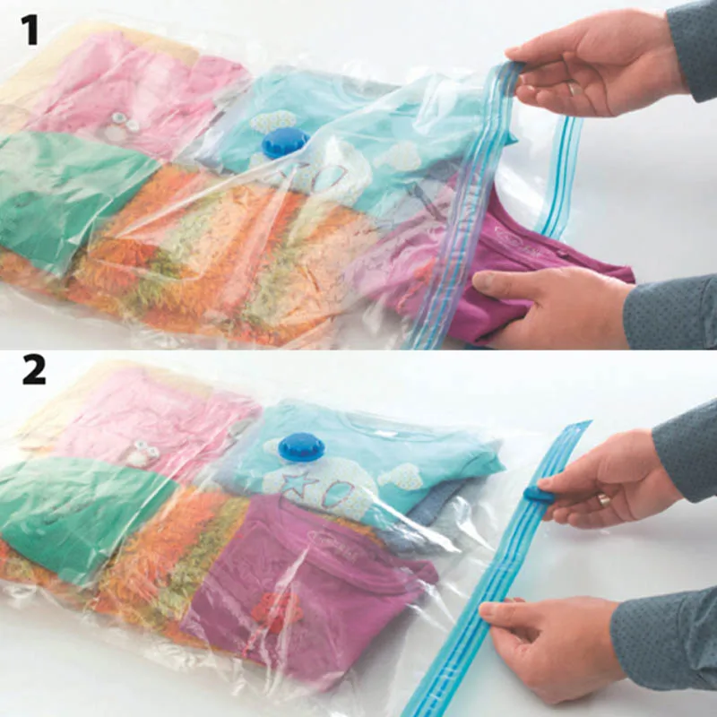 Набор вакуумных сумок для хранения одежды одеял складной сжатый органайзер