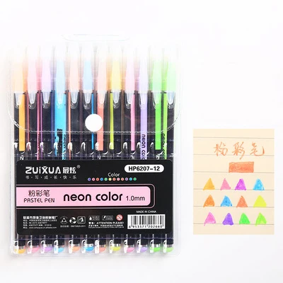 pastel pen 12 шт./компл. японский Milkliner ручки для рисования Mark ручка канцелярские мягкие лайнер флуоресцентная ручка милый арт хайлайтер 4 типа - Цвет: pastel pen