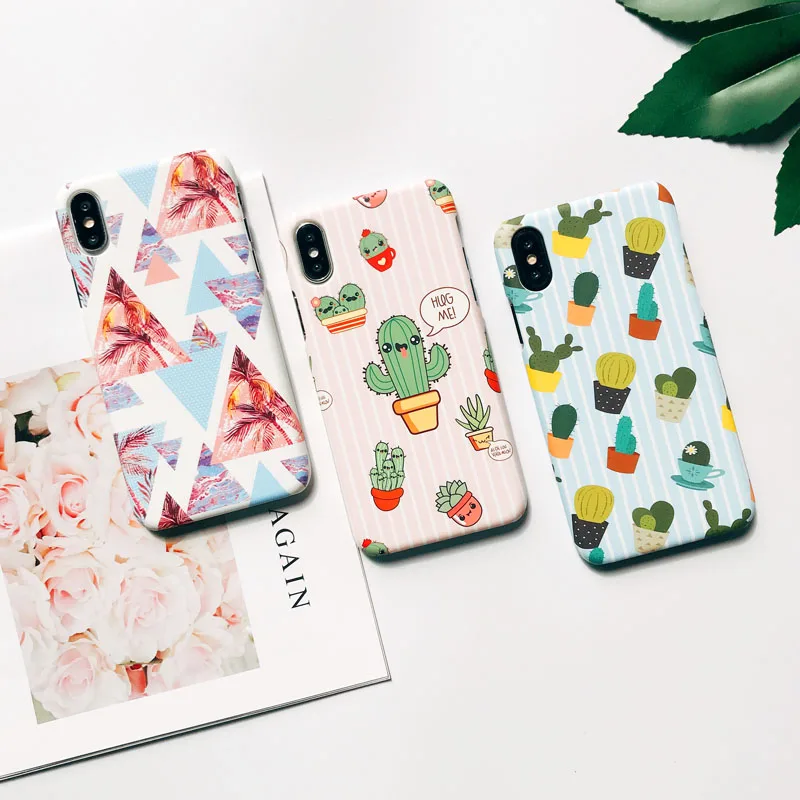 Чехол EKONEDA с милым мультяшным животным котом и собакой для iPhone 6, 6S Plus, 7, 8 Plus, X, XS, чехол для MAX XR, пластиковый матовый чехол для iPhone 7, чехол