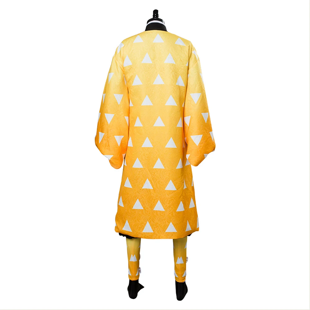 Anime Demon Slayer Hepburn Kimetsu no Yaiba Agatsuma Zenitsu Cosplay Costume Outfit Men Women Halloween Carnival | Тематическая