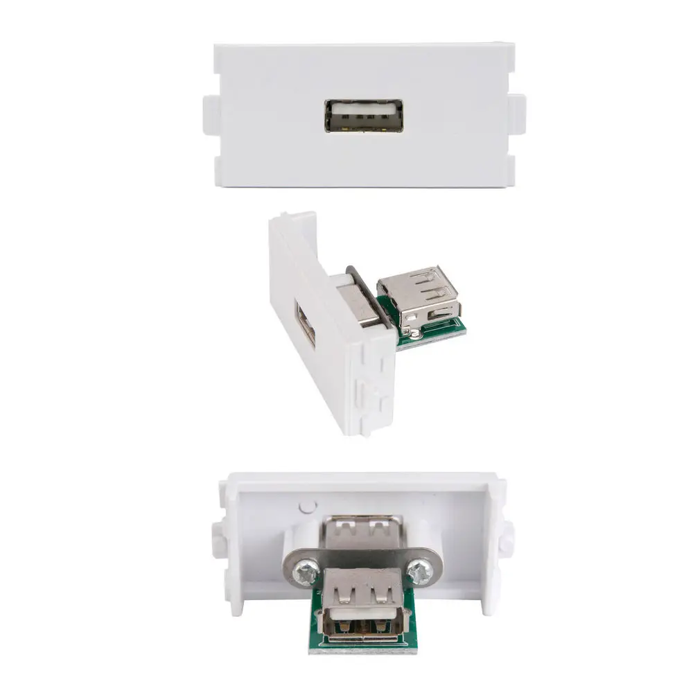 Дополнительный модуль для домашнего кинотеатра USB Wall Plate Module (F-F) для стеновой панели 223 типа A с женским разъемом.