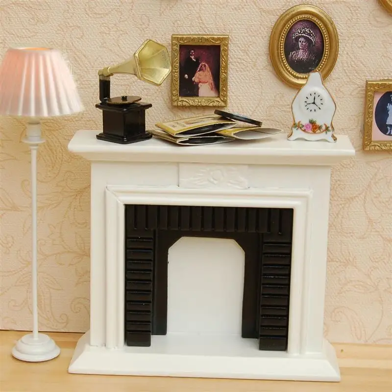 1/12 масштаб DIY ручной работы миниатюрный Белый камин кукольный домик декор мебель аксессуары наборы мини игрушки подарок для детей